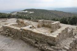 Middle ages church ruins on top of roman Building