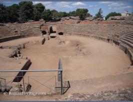 Spain Extremadura Badajoz Merida Amphitheater Anfiteatro -21-.JPG